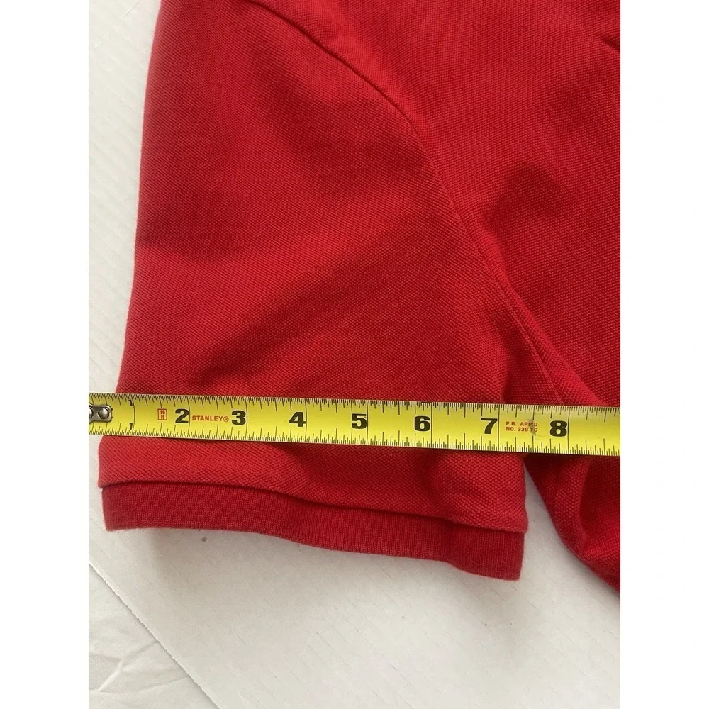 Polo Ralph Lauren Mens Size 2XLT tall Polo Shirt short Sleeve Red 100% Cotton